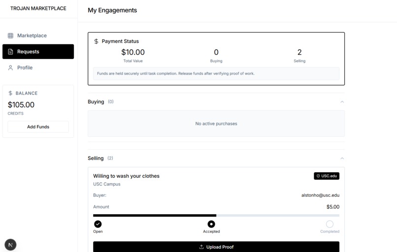Trojan Marketplace – screenshot 1