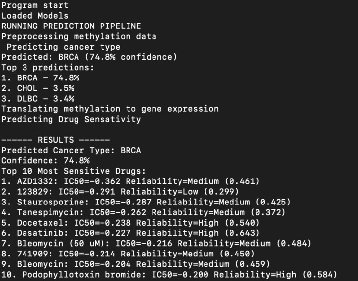 Methylation Profiled Cancer Identification and Drugability  – screenshot 1