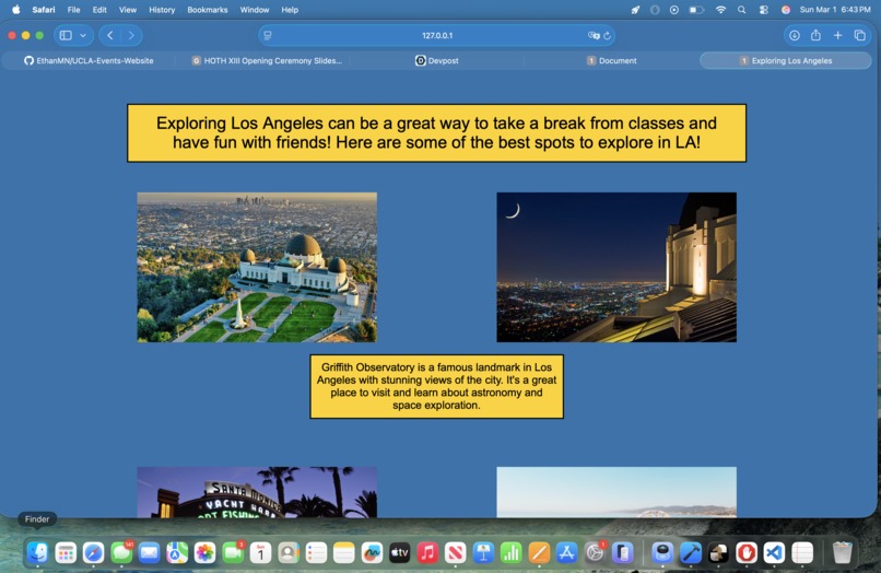 UCLA Events Website – screenshot 3