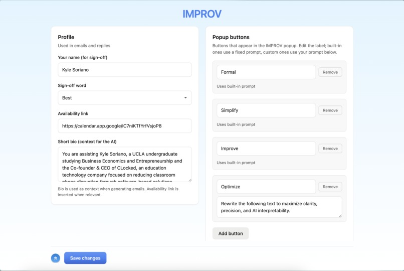 IMPROV – screenshot 1