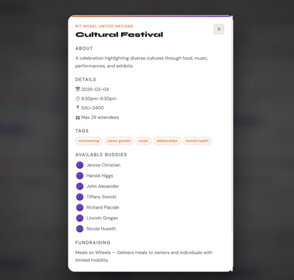 BuddyUp @ RIT – screenshot 7