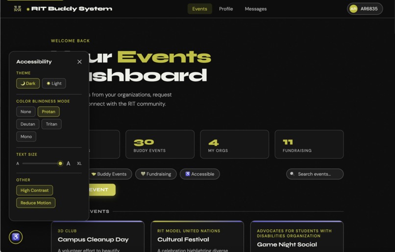 BuddyUp @ RIT – screenshot 3