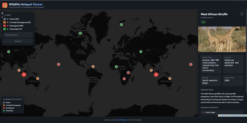Wildlife Hotspot - Interactive Conservation Map – screenshot 2