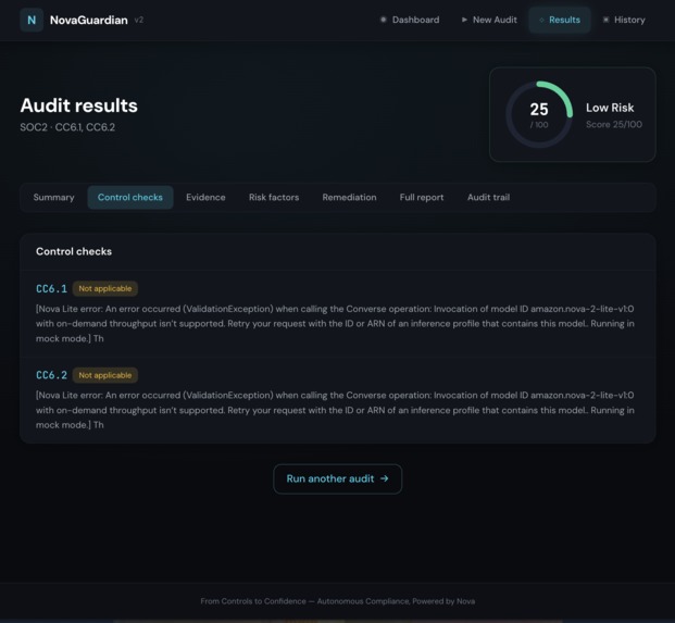 NovaGuardian – Autonomous Compliance Agent Fleet – screenshot 4