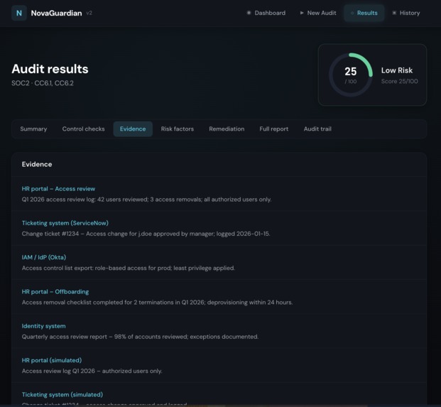 NovaGuardian – Autonomous Compliance Agent Fleet – screenshot 5