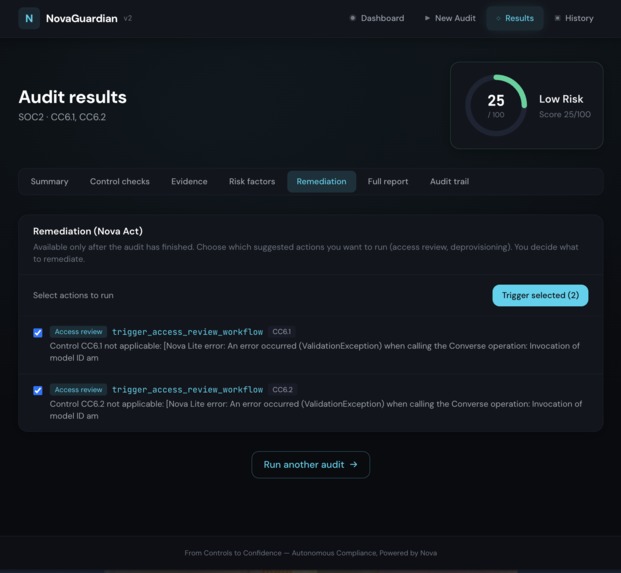 NovaGuardian – Autonomous Compliance Agent Fleet – screenshot 6