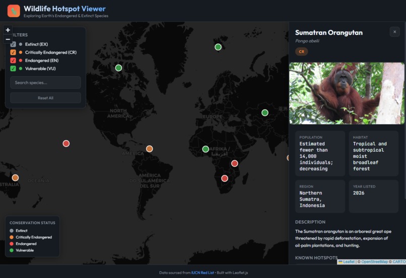 Wildlife Hotspot - Interactive Conservation Map – screenshot 3