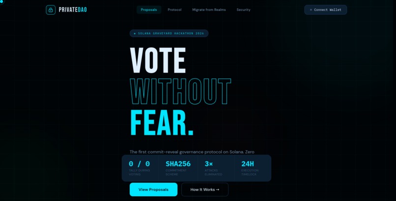 PrivateDAO – screenshot 1