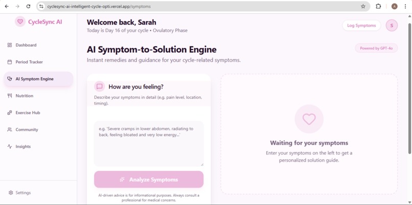 CycleSync – screenshot 2