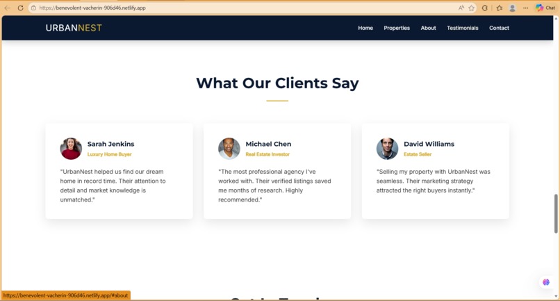 UrbanNest Realty – Modern Real Estate Web Platform – screenshot 4