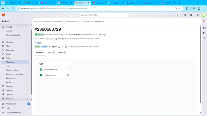 AI Flow Guardian – Automated MR Validation with GitLab Duo – screenshot 1