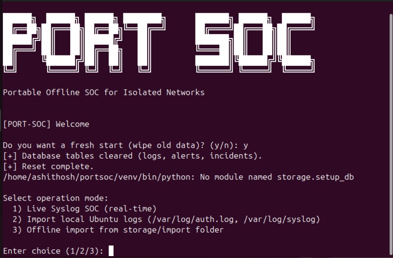 PORTSOC- Portable SOC analyst – screenshot 1