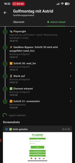 GolfStatus Browser Agent – screenshot 3