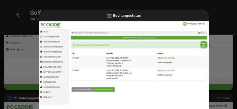 GolfStatus Browser Agent – screenshot 4