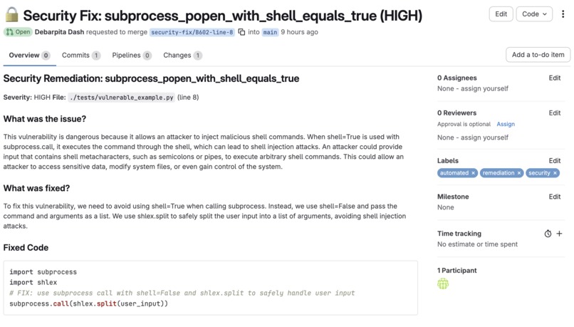 Security Remediation Agent – screenshot 2