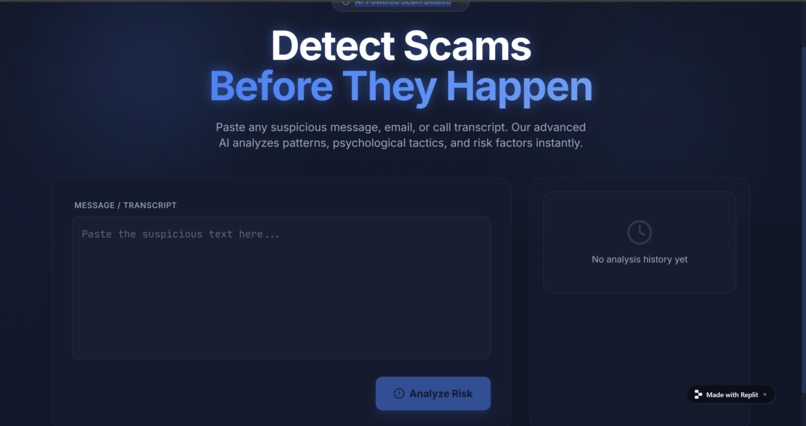 AI SCAM DETECTOR  – screenshot 1