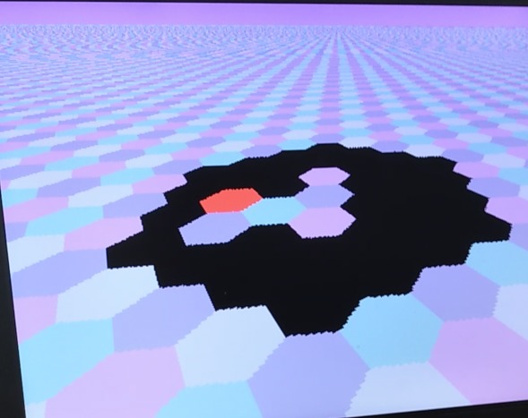 FPGA hexagon video game – screenshot 1