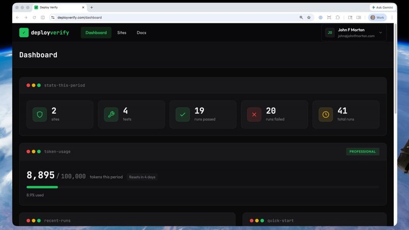 Deploy Verify – screenshot 2