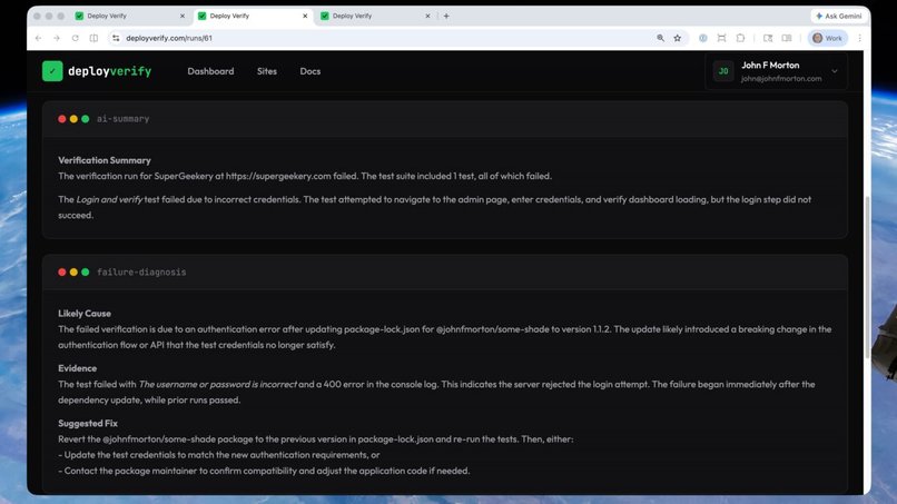 Deploy Verify – screenshot 10