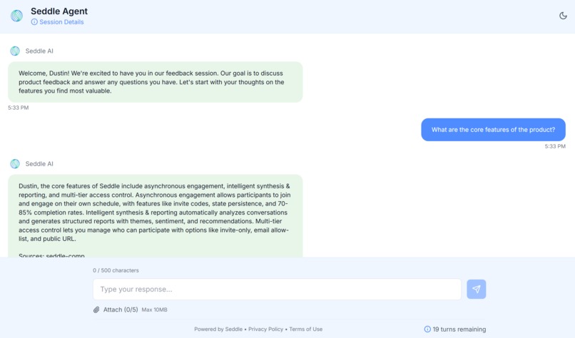 Seddle - AI Agents for Audience Engagement – screenshot 7