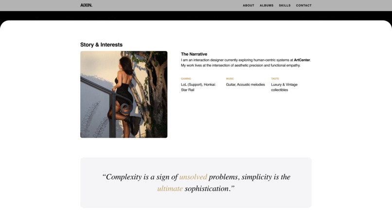 Personal Website of Myself - Aixin Xu – screenshot 2