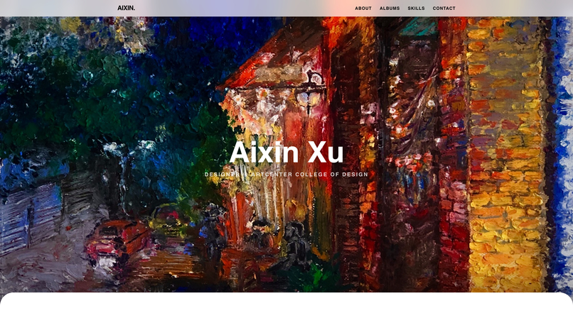 Personal Website of Myself - Aixin Xu – screenshot 1