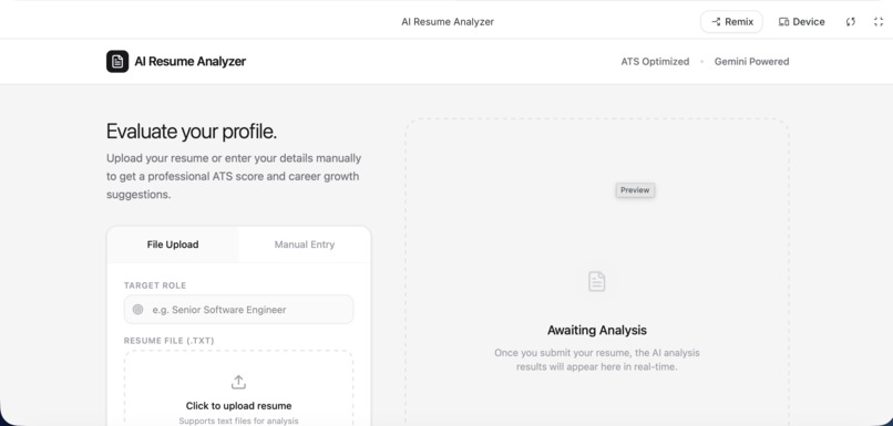 Ai Resume Analyzer – screenshot 1
