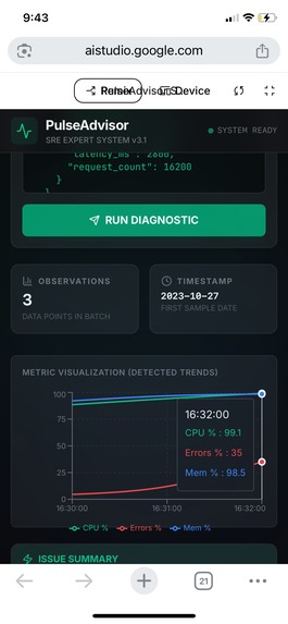 PulseAdvisor-AI SRE Decision Assistant – screenshot 2
