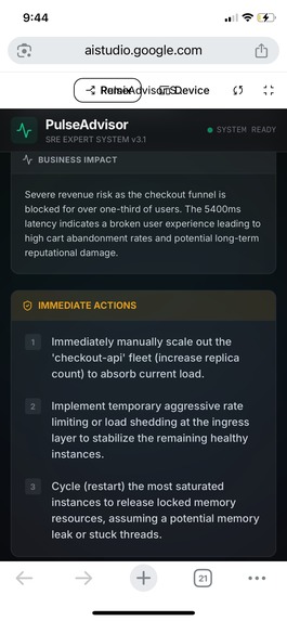 PulseAdvisor-AI SRE Decision Assistant – screenshot 5