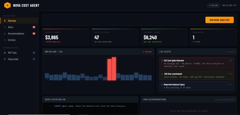 Nova cost-agent – screenshot 1
