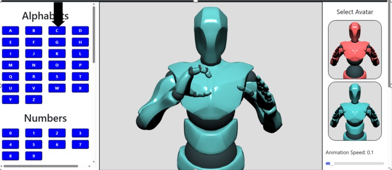 3D Avatar-Based Sign Language Learning and Conversion System – screenshot 2