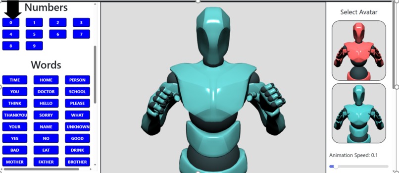 3D Avatar-Based Sign Language Learning and Conversion System – screenshot 3