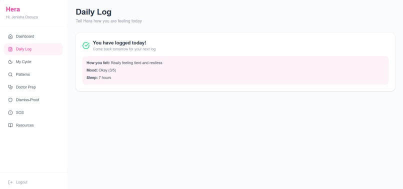 Hera - Women's Health Intelligence Platform – screenshot 3