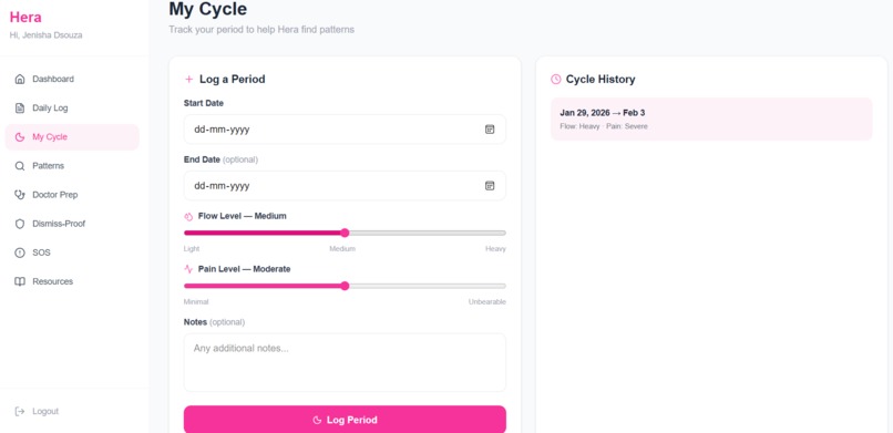 Hera - Women's Health Intelligence Platform – screenshot 4