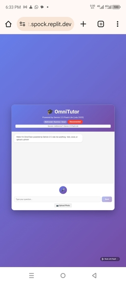 OmniTutor - Live AI Tutor with Gemini 2.5 – screenshot 1