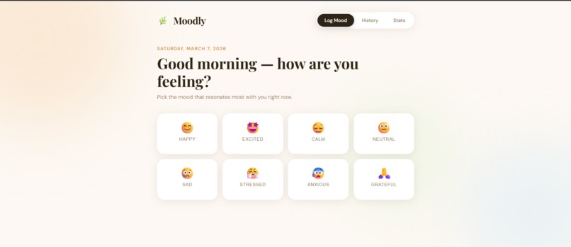 Moodly - Your Daily Mood Journal – screenshot 1