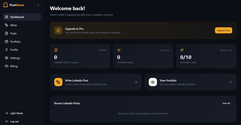 PostGenix – screenshot 1