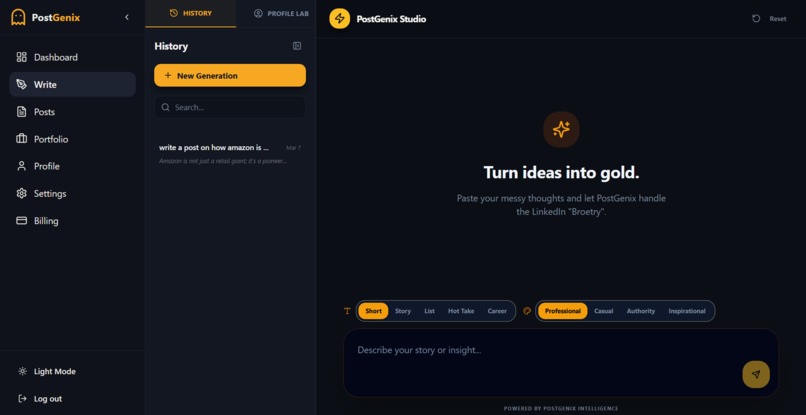 PostGenix – screenshot 2