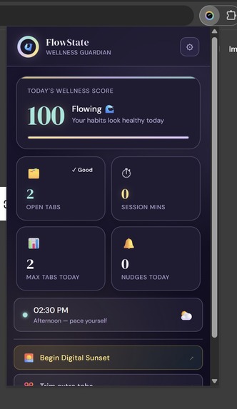404: Team Name Not Found-FlowState:Digital Wellness Guardian – screenshot 1