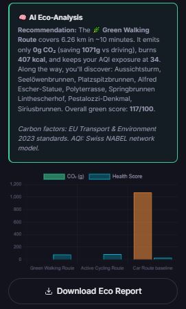 EcoRouteAgent - AI-powered green mobility planner – screenshot 6