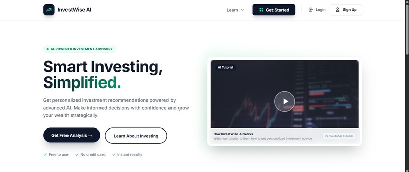 InvestWise AI – screenshot 1