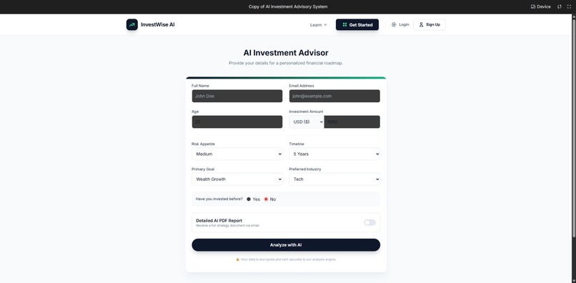InvestWise AI – screenshot 2