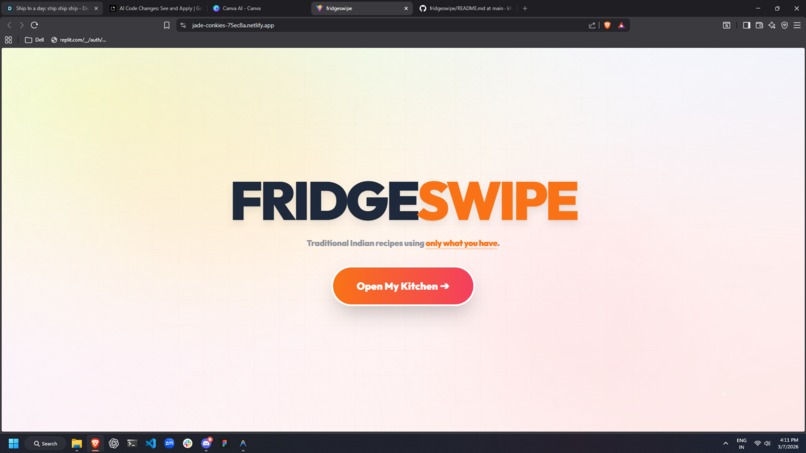 FridgeSwipe — Tinder for Your Fridge – screenshot 3