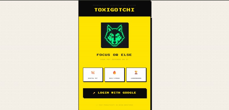 TOXIGOTCHI — Focus or Else – screenshot 1