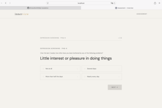 Innerview-online mental health test platform
