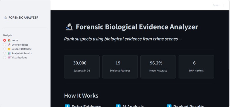Forensic Biological Evidence Analyzer – screenshot 2