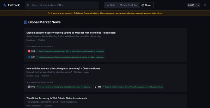 FinTrack – screenshot 1