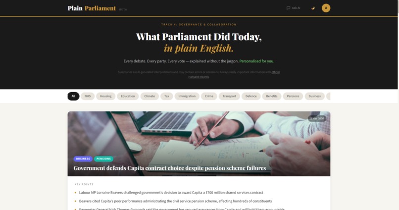 Plain Parliment – screenshot 1