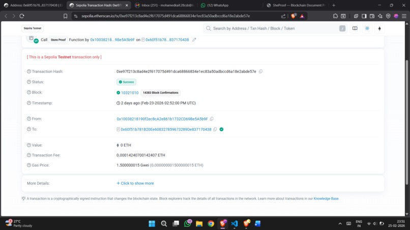 SheProof – screenshot 5