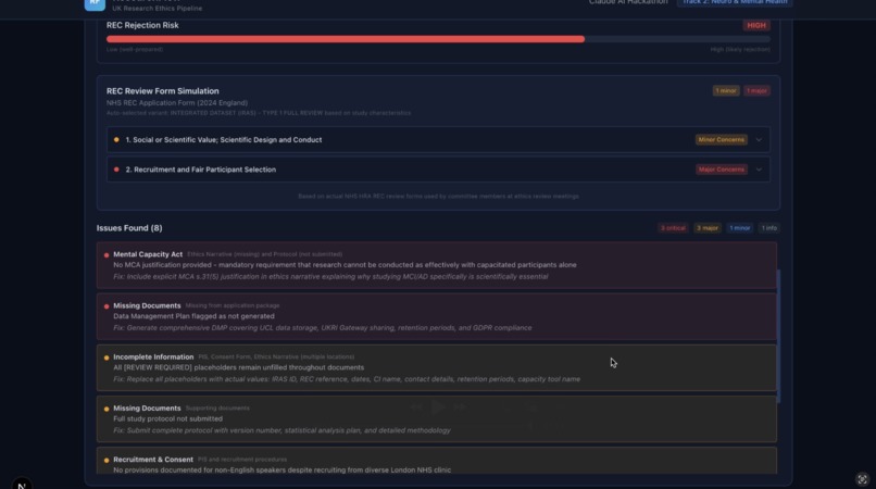 Ethics Review Accelerator (ERA) – screenshot 3